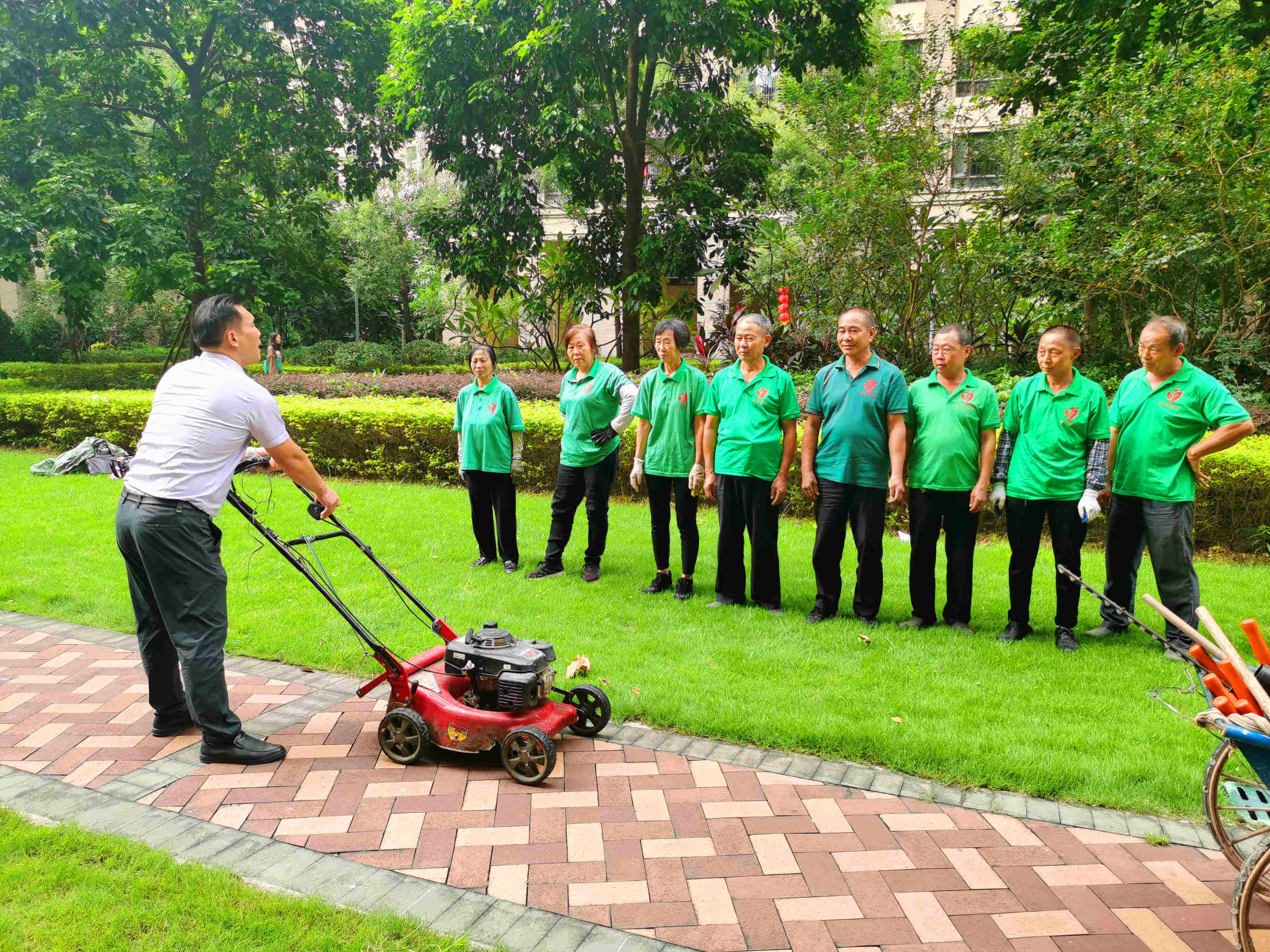 小区绿化养护草坪修剪机的维护